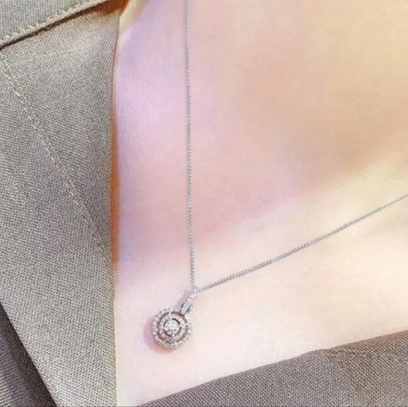 Gold plated diamond necklace - Picture 2 of 6